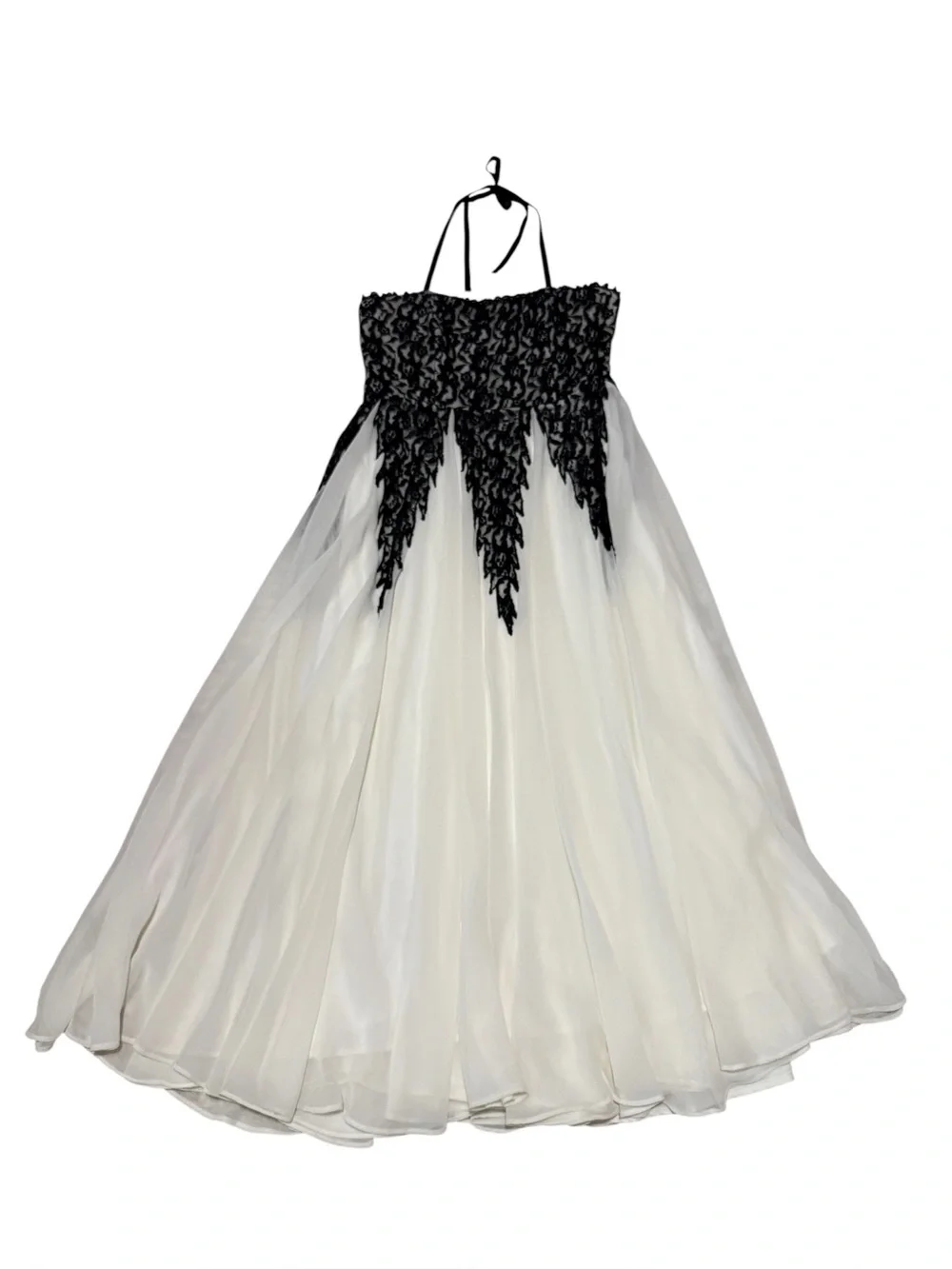 Free People Freda Tea Length Ballgown in Black and White Size 0